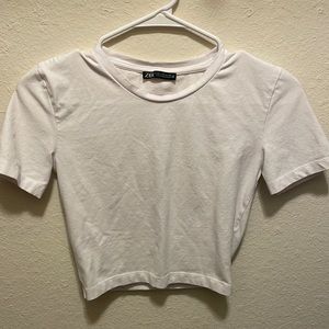 Zara cropped fitted tee